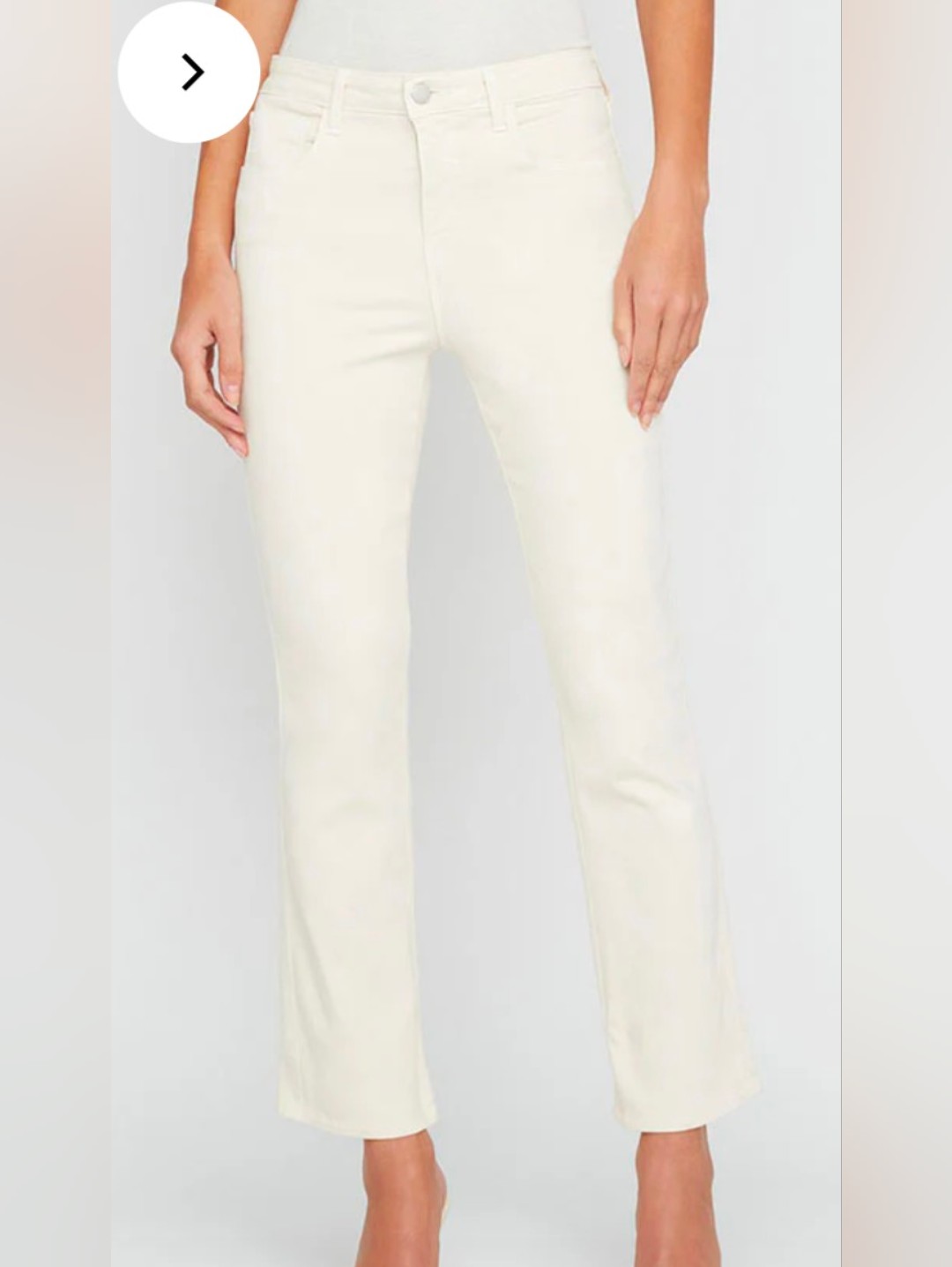 L’agence Tati Hi Rise Crop Jeans Size 31 French Vanilla Cream Wash *Nwot